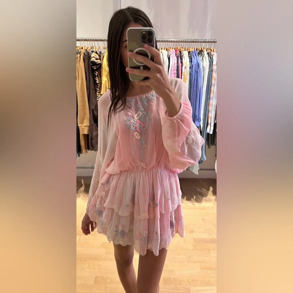 NWT Love Shack Fancy Bridgely Dress Milly size Medium - Picture 2 of 7